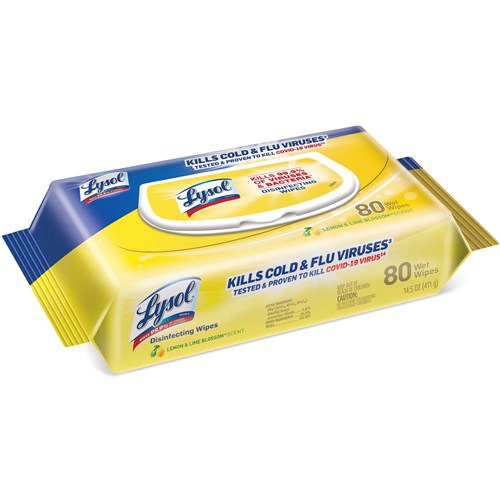 80CT LEM LIME LYSOL DISINFECTING WIPES