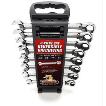 8PC INCH REV RATCHET COMBO WRENCH SET
