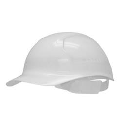 WHITE VENTED BUMP CAP WITH POLY BROWPAD
