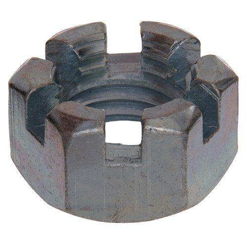 1/2-13 SLOTTED HEX NUT ZINC