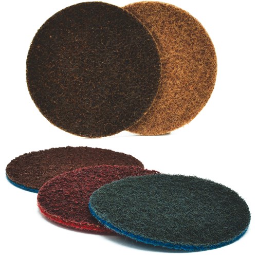 4IN COARSE BROWN SURFACE VELCRO DISC